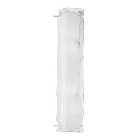 Hudson Valley Lighting 4-Light Wall Sconce - Polished Nickel Finish - Piastra with White Glass Shade Silver 26x3.75x6.25
